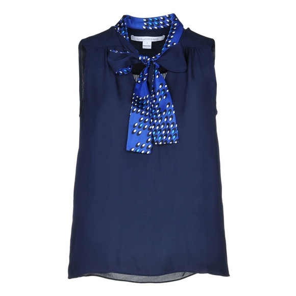 NWT Diane von Furstenberg DVF Britni Tie Silk Top– Work, Office, or Dinner Out - Picture 1 of 8